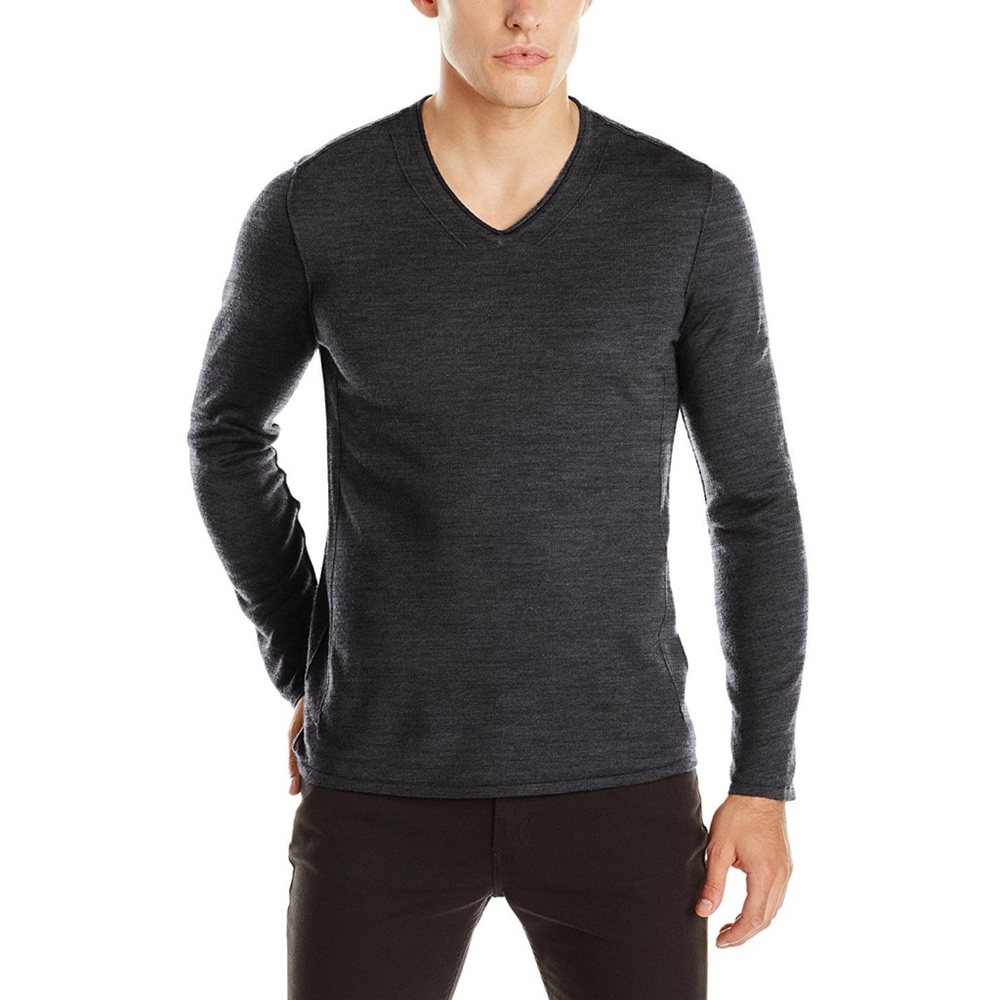 JOHN VARVATOS Star USA Space Dye V Neck Sweater M - Picture 1 of 4